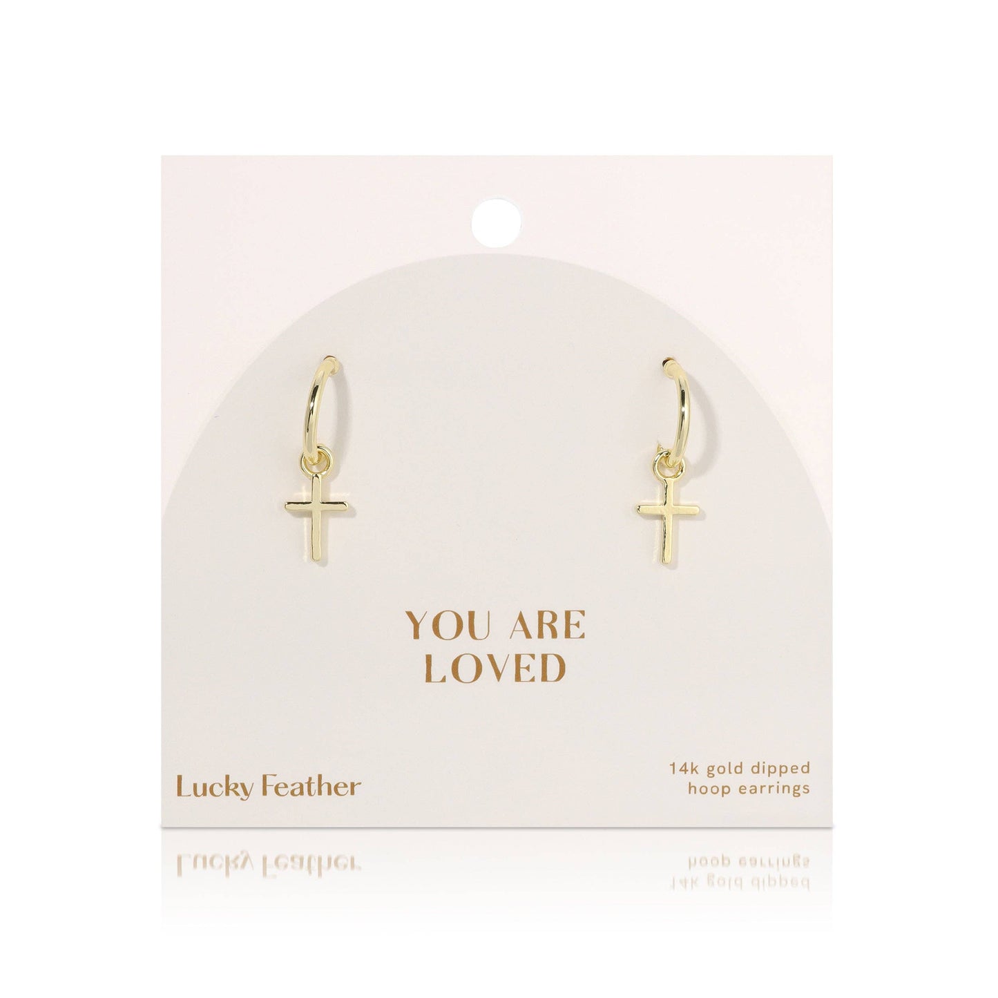 You Are Loved - Cross Earrings